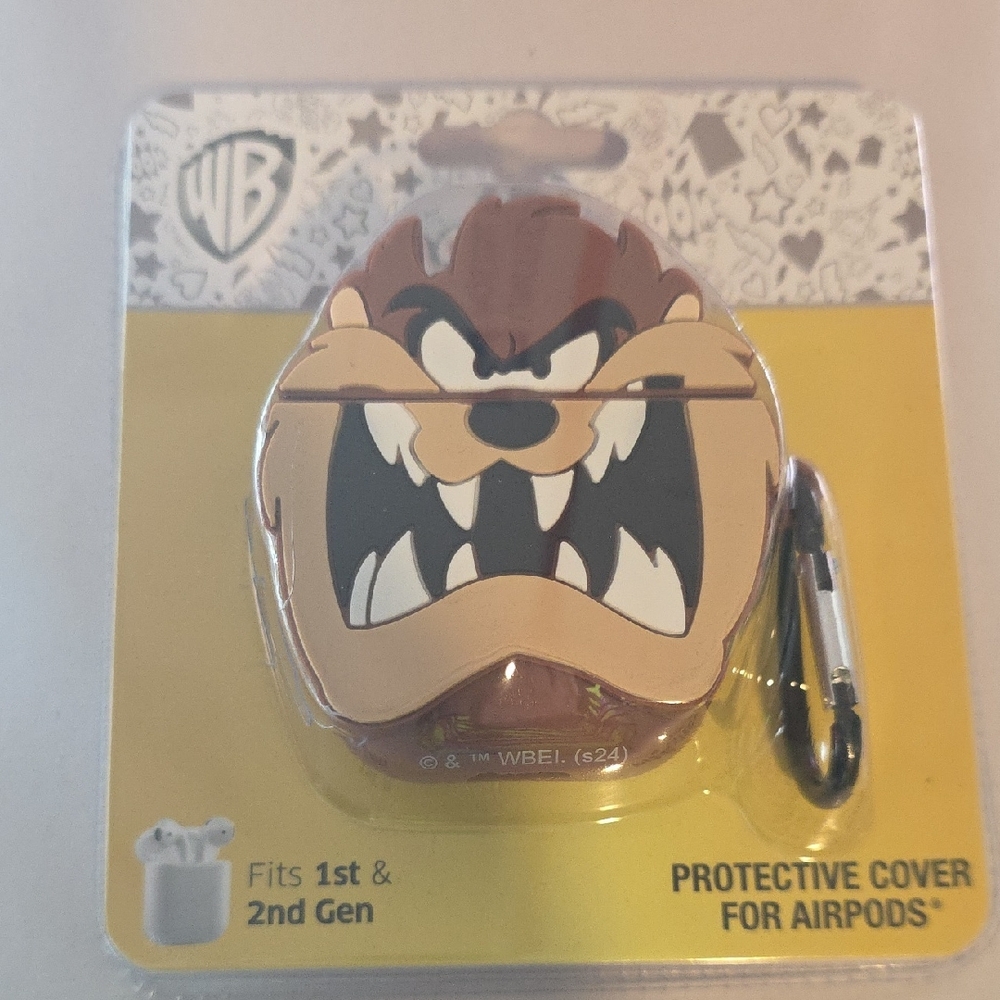 🆕️ Warner Bros. Brown Taz AirPods Cover NWT